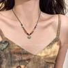 2024 Vintage Double-Layer Pearl Necklace with Heart Pendant