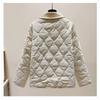 Stylish Short Cotton-Padded Jacket for Students with College Style and Slimming Effect