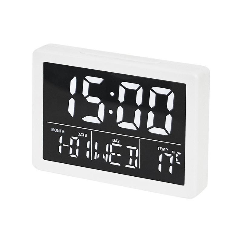 

Modern Minimalist Led Digital Alarm Clock For Bedroom Home Office Decor WhiteShellWhiteLight