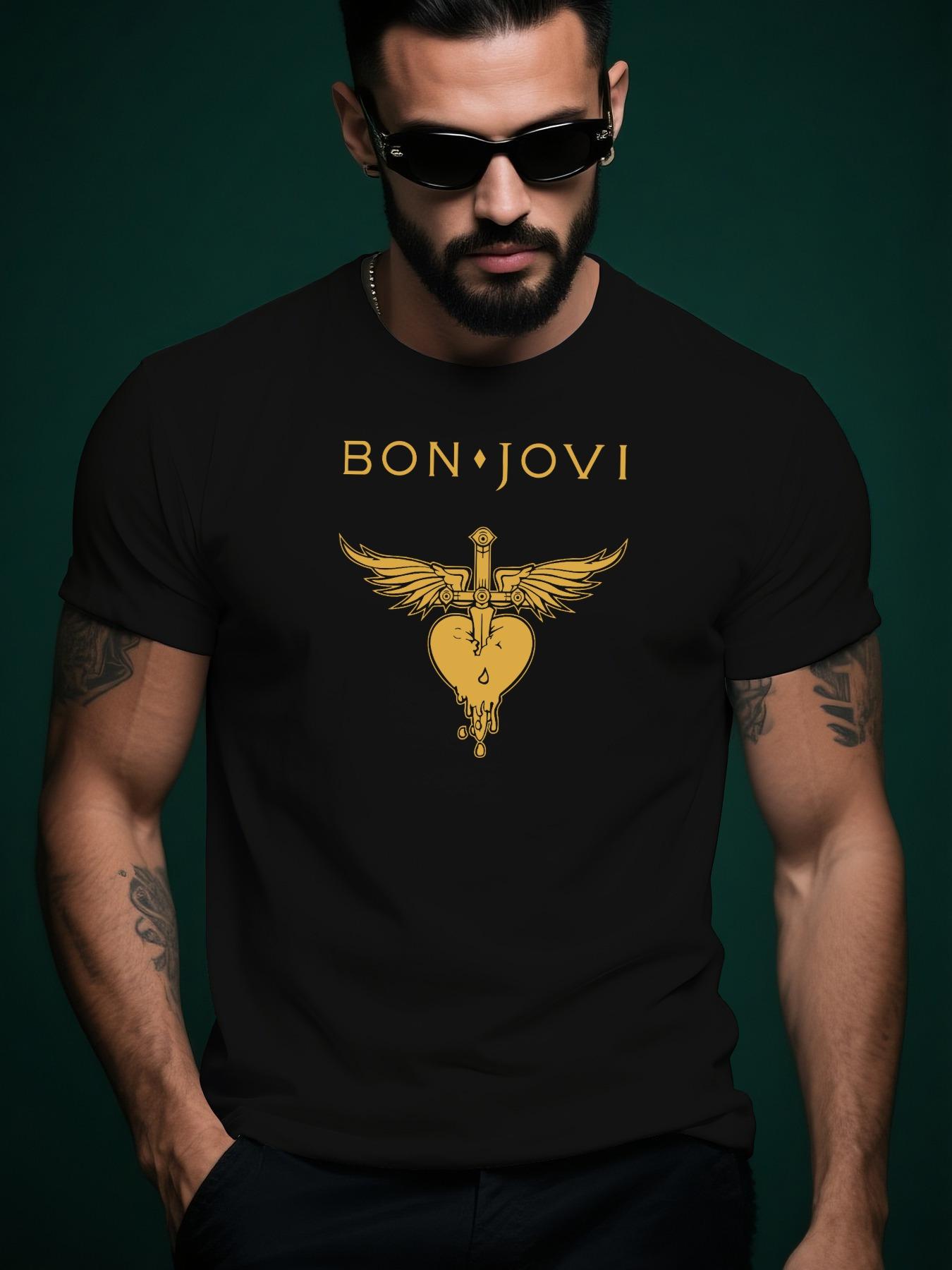 [Lightweight Design] Bon Jovi Graphic Tshirt Graphic Tshi... S