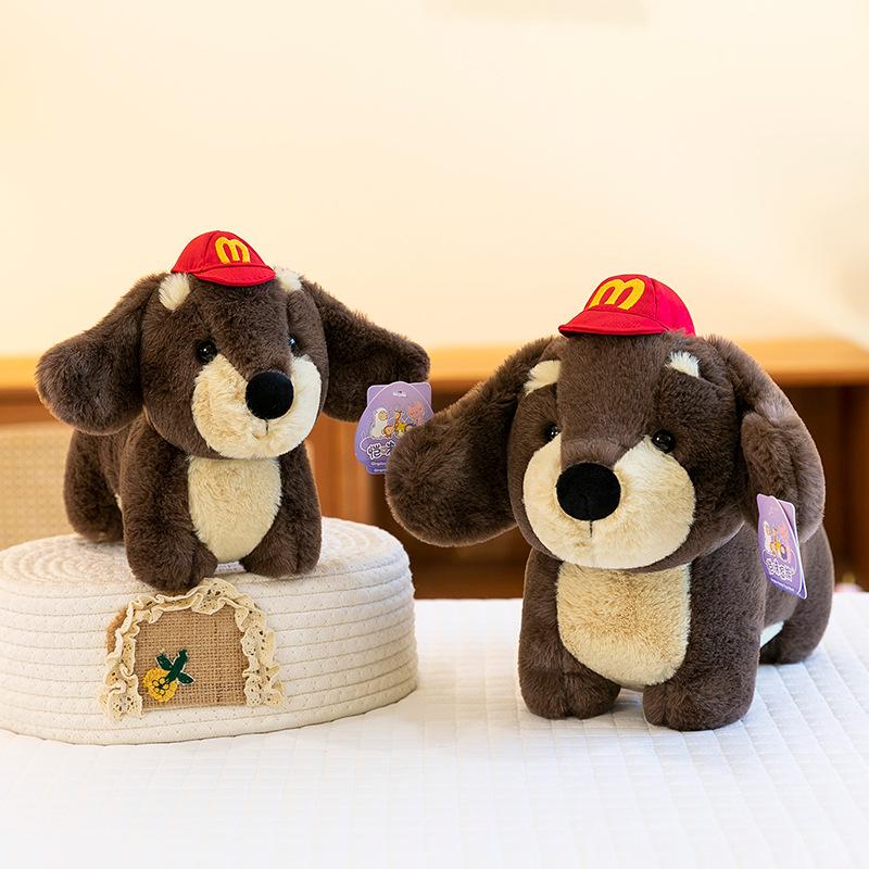 Kreative Dackel Plüschtier Tasche niedliche Welpen Umhängetasche Stoffpuppe Puppe Mädchen Geburtstagsgeschenk