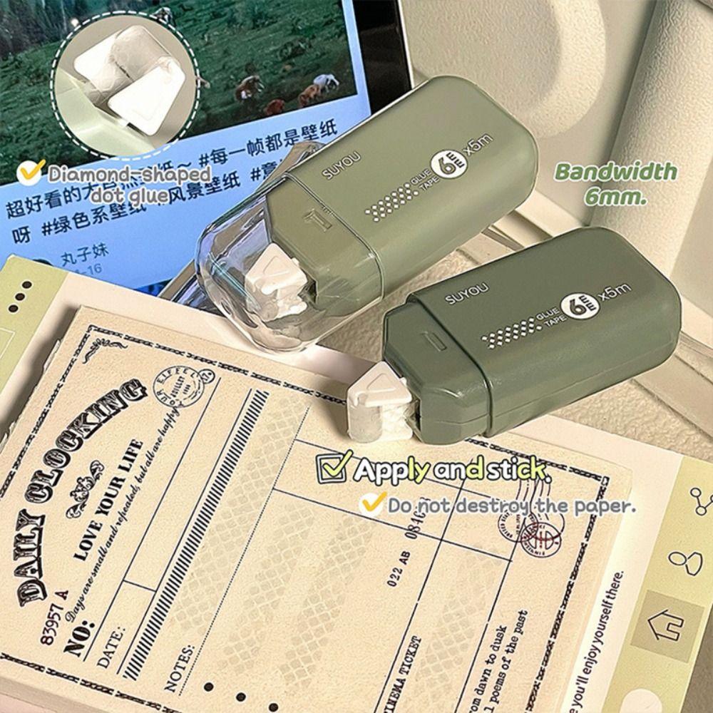 6pcs Diamond-shaped Dot Glue Tape Gradient Color Double-sided Adhesive Tape  Gift