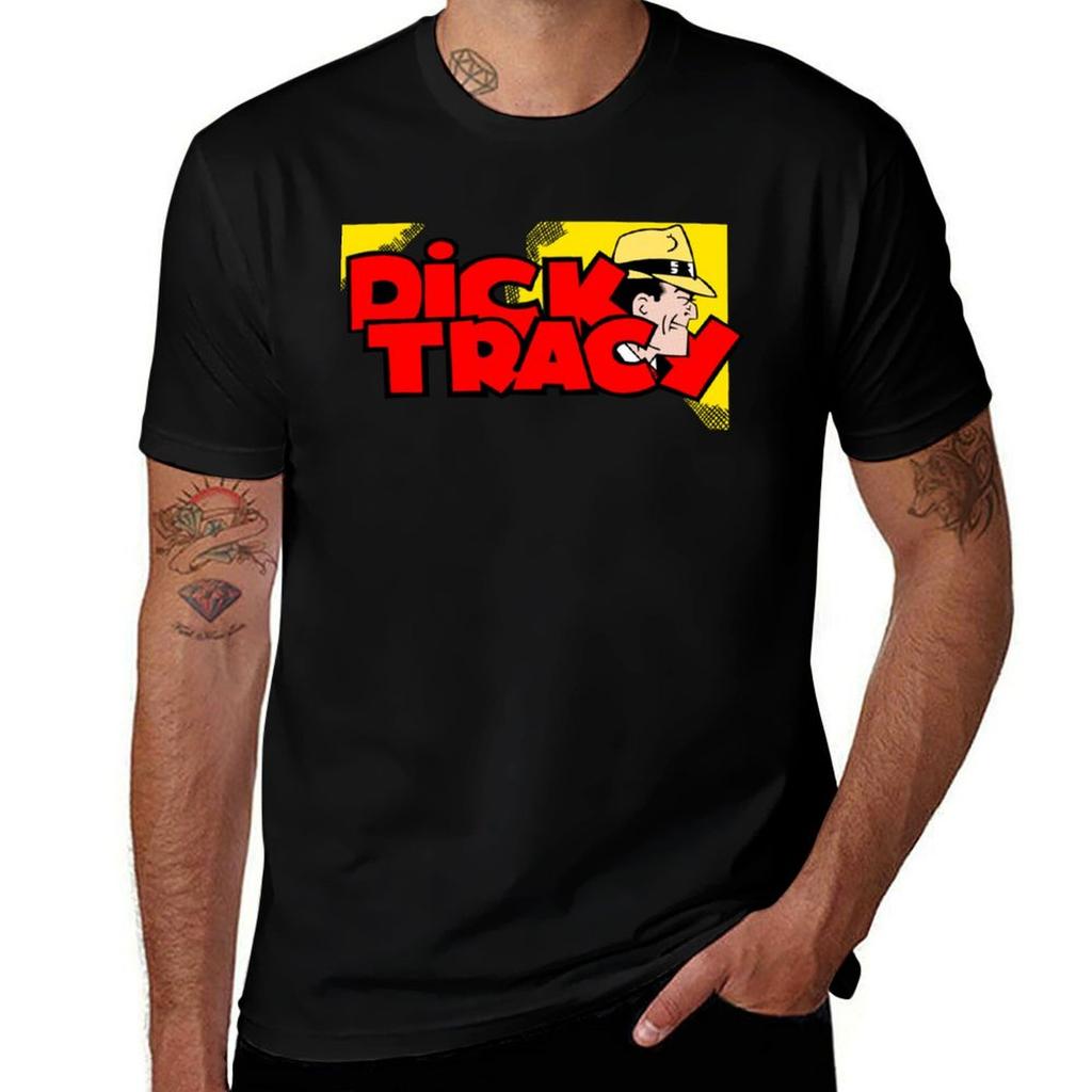 Dick Tracey Shirt Sticker Hoodie Mask TShirt Trendy Print Short Sleeve TShirt