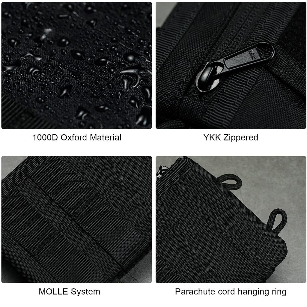 VIPERADE VE16 Pocket EDC Pouch for 7 Pocket EDC Pocket Organizer Velcro Pouch for Everyday Multi Tool Pocket Pouch Wallet for EDC Pocket Pouch for Men