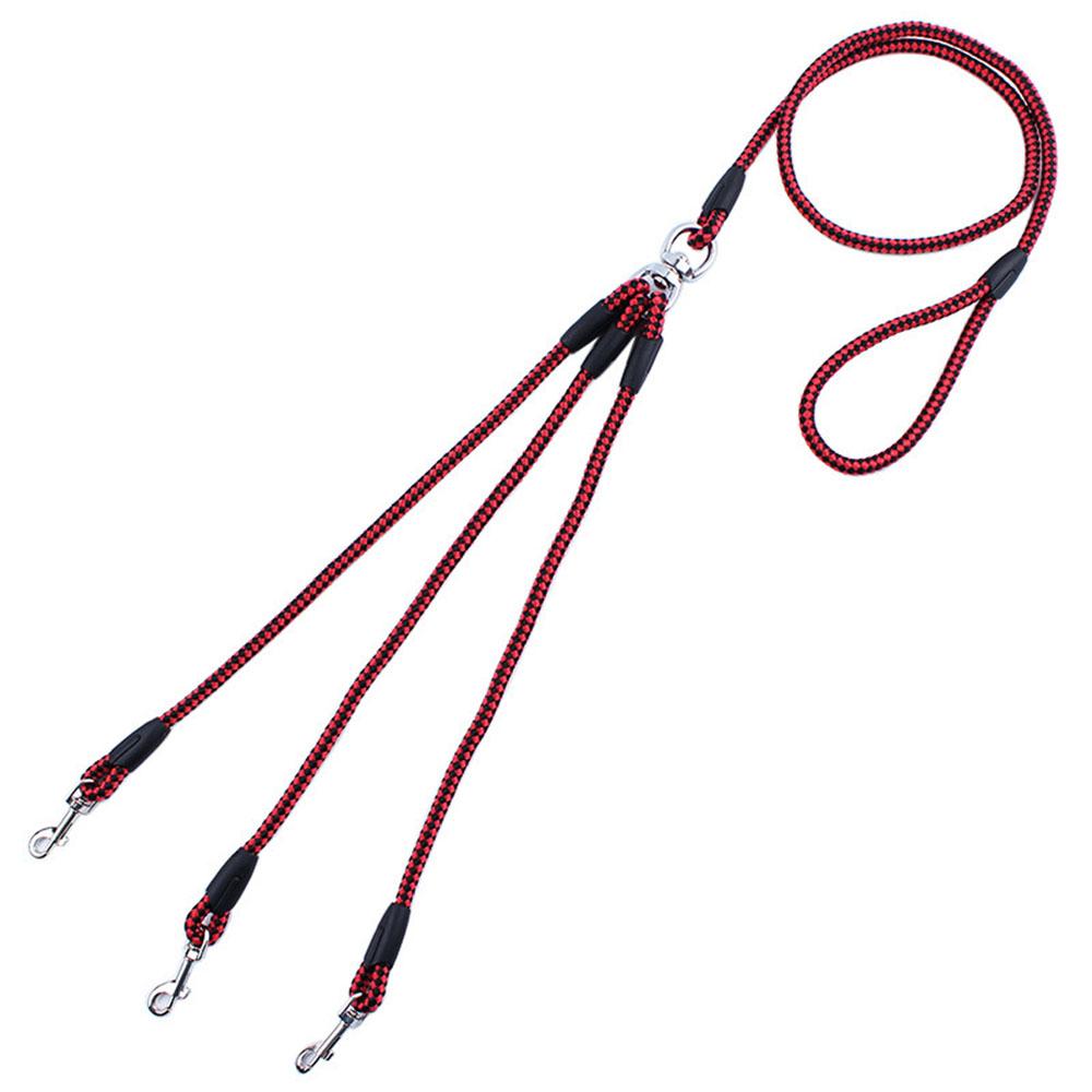 3 Way Dog Coupler Leash No Tangle Splitter Triple Dog Leash for Walking Running Three Small Dogs Cats Puppy 3 in 1 Traction Rope