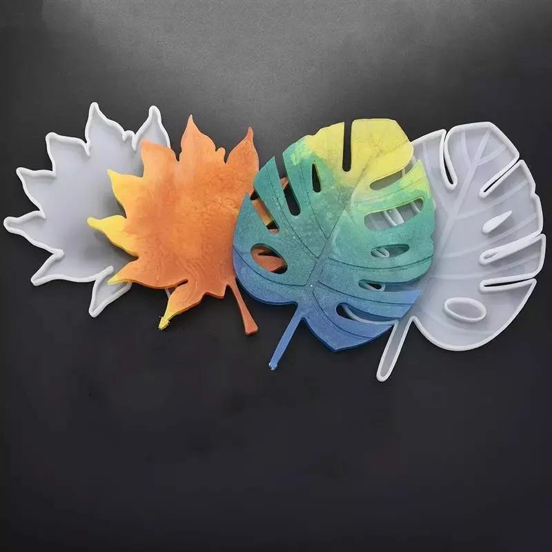 Diy Crystal Glue Silicone Mold Coaster Mold Leaf Maple Leaf Diamond Handmade Mirror