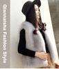 Plus Size Women's Faux Fur Leather Vest - Warm, Slimming, Sleeveless Jacket