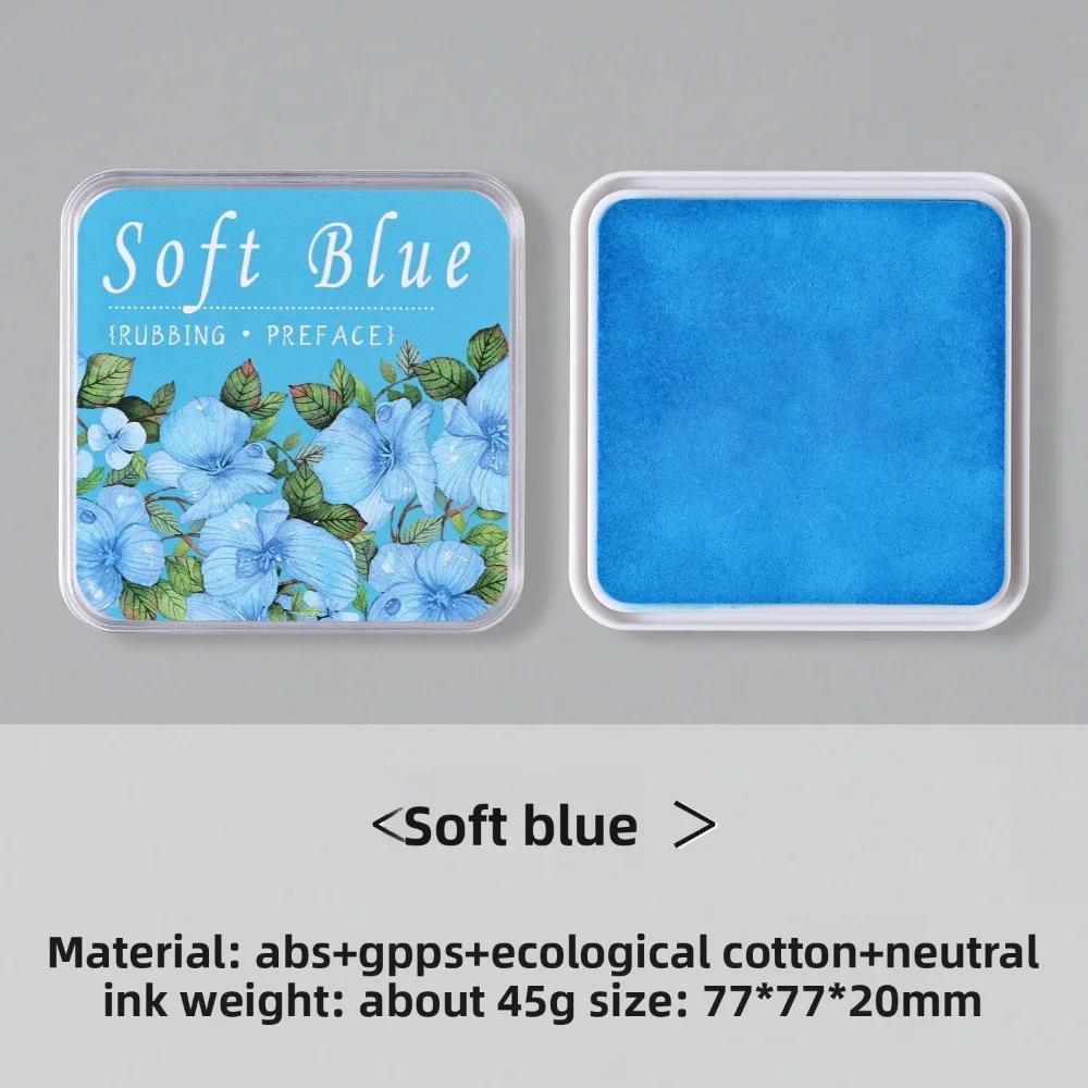 New Square Student Ink Pad Quickly Drying Multiple Colors Self Ink Stamp Eco-cotton Neutral Ink Stationery Inkpad for Students