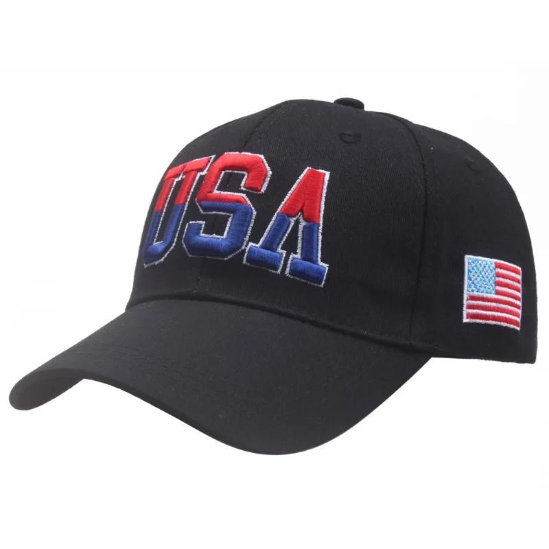 New Hat Everything Hot Sell Large Embroidered Cotton Flag Vintage Baseball Cap Classic Outdoor Shade Embroidered Cap