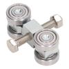 4 Wheel Pulley Assembly Stainless Steel Deep Groove Ball Bearing Roller Pulley for Small Trolley