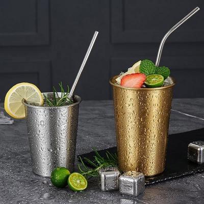 Stainless Steel Beer Cups Household Office Metal Water Kitchen Drink Coffee Tumbler Tea Drinking Beer Mug Metal Travel Drink Cup
