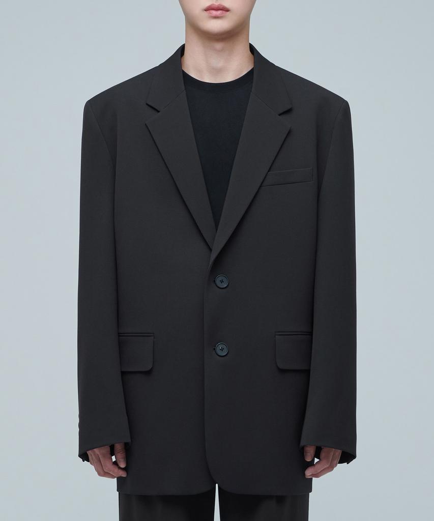 Musinsa Standard Big Daddy Oversized Blazer [Dark Grey]