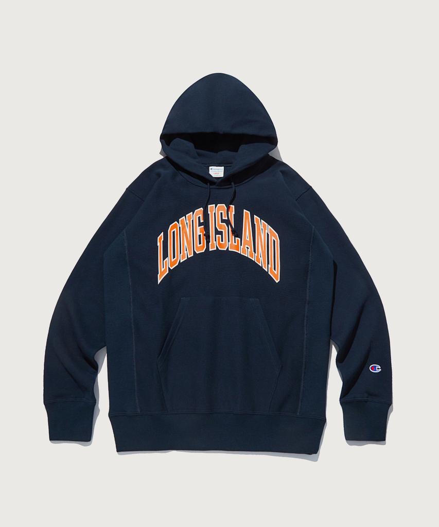 Reverse Weave French Terry Graphic Hoodie Normal Navy