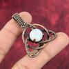 Rainbow Moonstone Pendant Copper Wire Wrapped Pendant Handmade Gemstone Jewelry Amazing Pendant Copper Wire Wrap Jewelry Anniversary Gifts