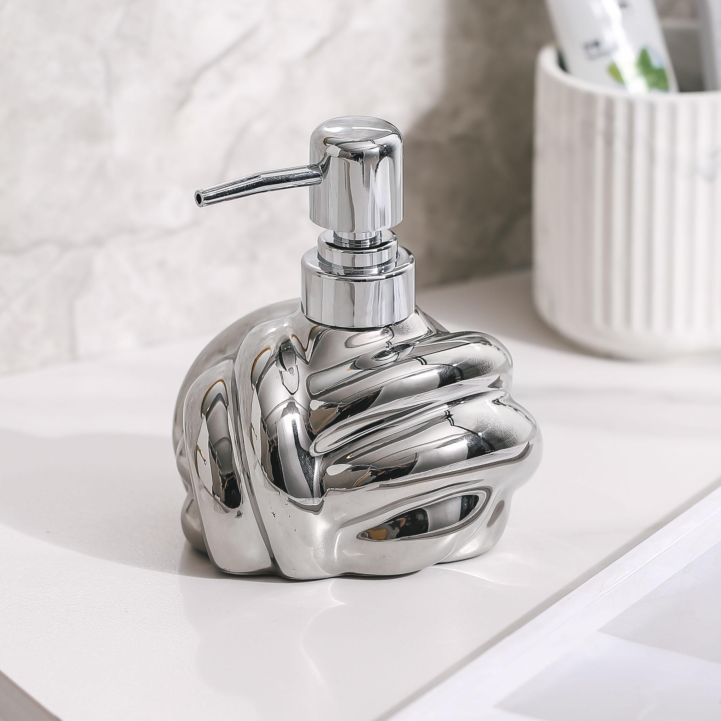 Modern Cylindrical Press Soap Dispenser Bathroom