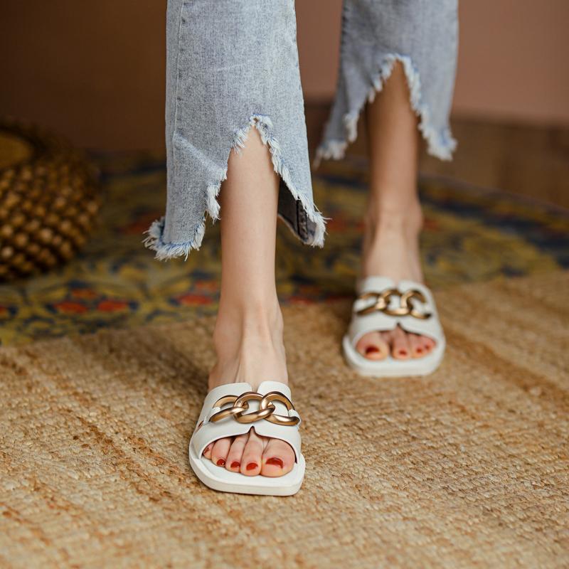 Neue Sommer Sandalen Moderne Hausschuhe Damen Schuhe Flach Mit Absatz Mode Schuhe Damen Solide Damen Hausschuhe Designer Rutschen