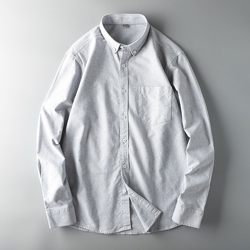Long Sleeves Cotton Export Cattle Goods Casual White Shirt
