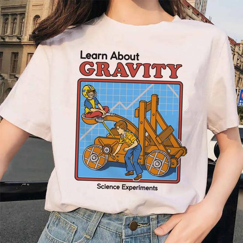 Pojďme vyvolávat démony Estetické tričko Dámské Letní Ležérní Harajuku Kreslený potisk Satan Krátký rukáv Topy Camiseta Mujer