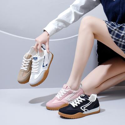 2025 Spring Little White Shoes New Korean Version Ins Female Students Height Increase Platform Sports Board Shoes Casual Shoes Female J8815