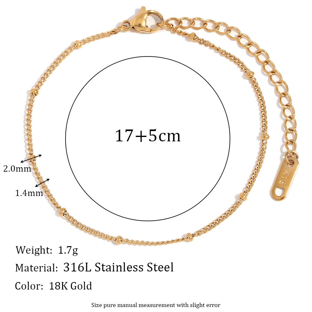 

MamacitaSlay Classic paper clip chain blade chain Figaro chain twist chain stainless steel bracelets for women Jewelry 17cm