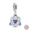 Charms Plata De Ley 925 copper Original Devil's Eye Perfume Bottle Bow Silicone Spacer Beads Women Bracelet DIY Zircon Pendants