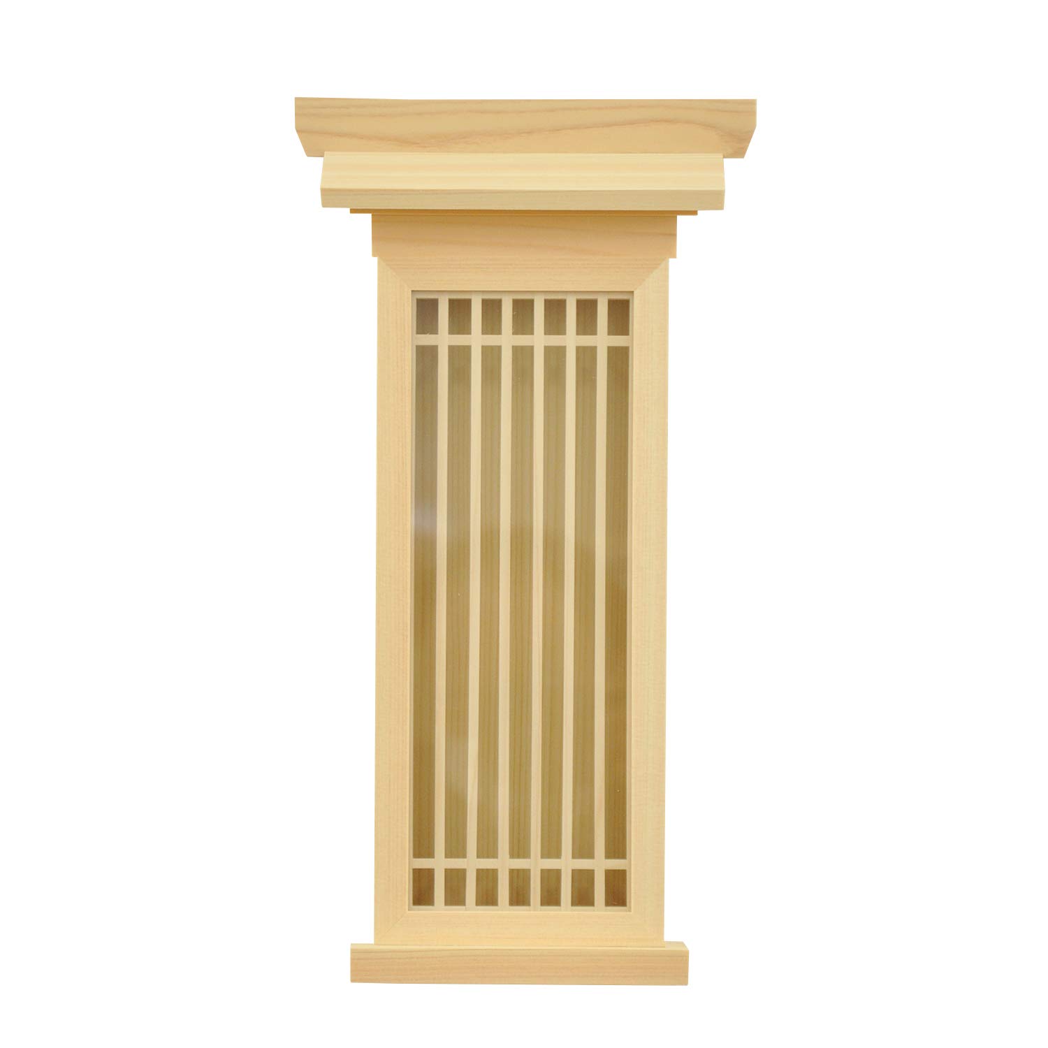 

AITECH Удобный держатель для счетов с решетчатой дверцей (большой) с настенными крючками, Сделано в Японии из японского кипариса, Натуральный