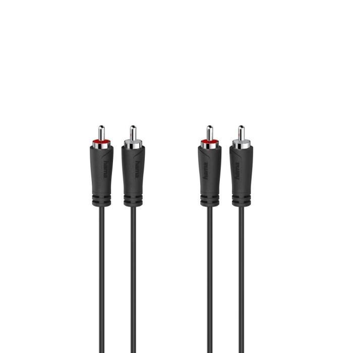 Câble audio - HAMA - 2 fiches RCA mâles - 1,5 m - Coaxial