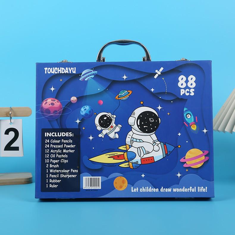 145-Piece Deluxe Watercolor Pen Set for Kids - Double-Layered Aluminum Box Art Supplies & Painting Tools