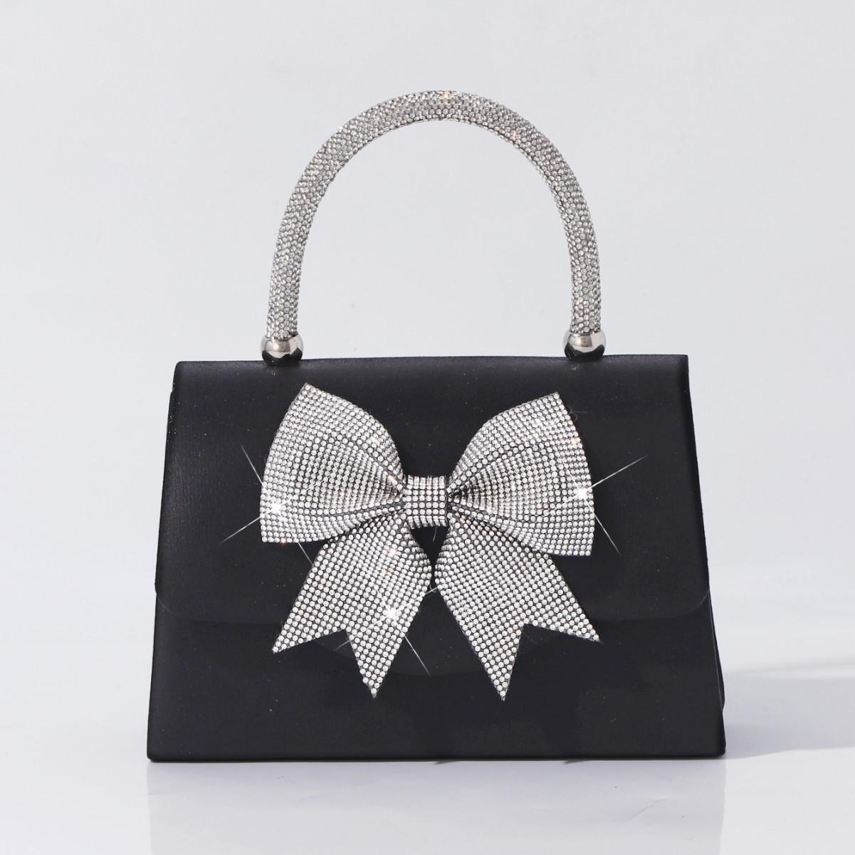 

Rhinestone Bow Evening Clutch: Elegant High-End European & American Style for Banquets
