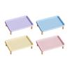 Sturdy PP Wood Non Slip Pet Feeder Stand Raised Water Bowl Dispenser Shelf for Dog Cat Feeding