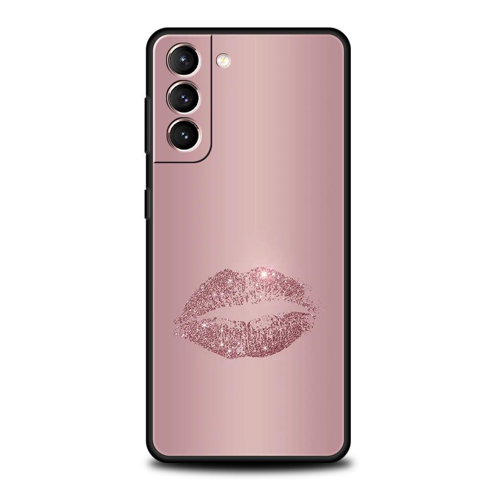 Beautiful Rose gold art Phone Case For Samsung Galaxy S24 S23 S22 S20 Ultra S21 FE 5G S10 S9 Plus S10E S8 Soft Silicone Cover