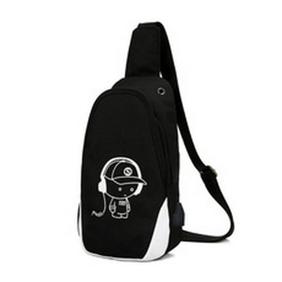 Britische Stil Leinwand Umhängetasche - Unisex Große Kapazität Crossbody Reißverschlusstasche für Kurze Reisen