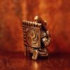 Creative Samurai Helmet Skull Knight Knife Pendant Beads Umbrella Rope Pendant Key Chain Accessories Brass Paracord Pend