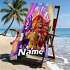 Custom Name Personalized Five Nights at Freddy's Print Beach Towel, for Trip Camping Beach Party Home Decor, Birthday Gift for Family & Friends
