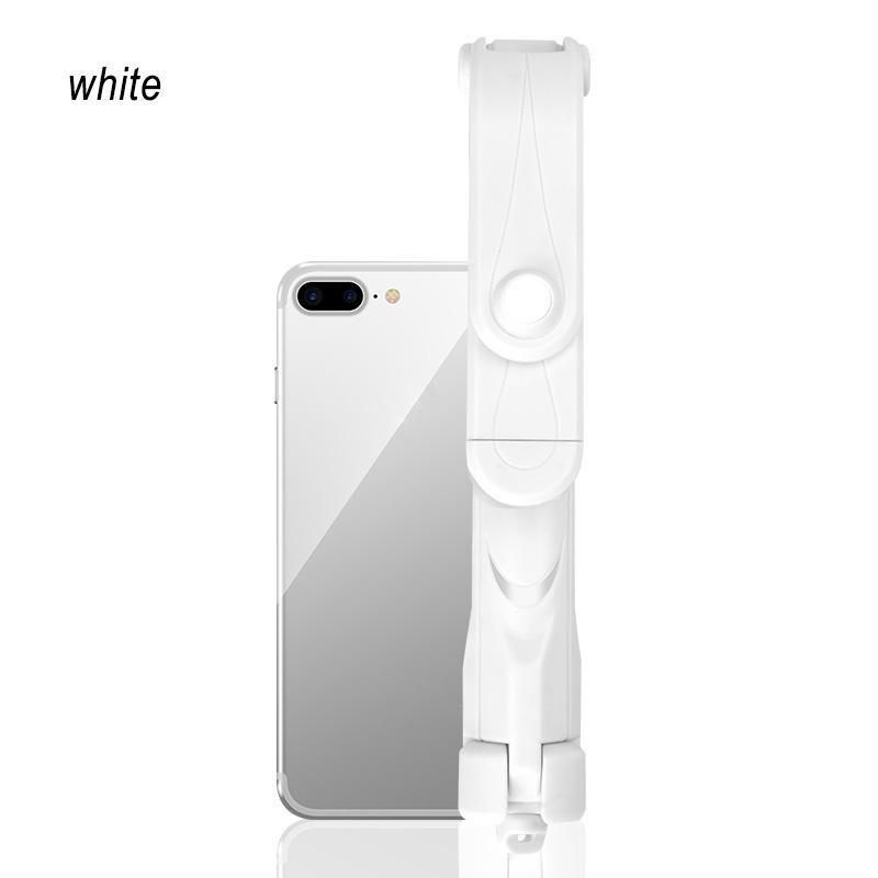 Mini Wireless Bluetooth Selfie Stick Monopod Extendable Tripod Selfie Stick & Double Phone Holder