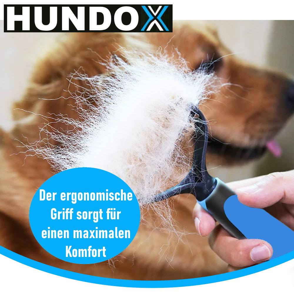 HUNDOX Unterfell Bürste Blau Entfilzung Fellpflege Hunde Katzen Unterwoll Fell