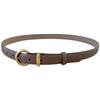 Simple Faux Leather Belt For Women With Goldtone Buckle And Vintage Style