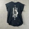 The Anti Hero T Shirt Womens Size Black Short Cap Sleeve Cross Graphic Tee
