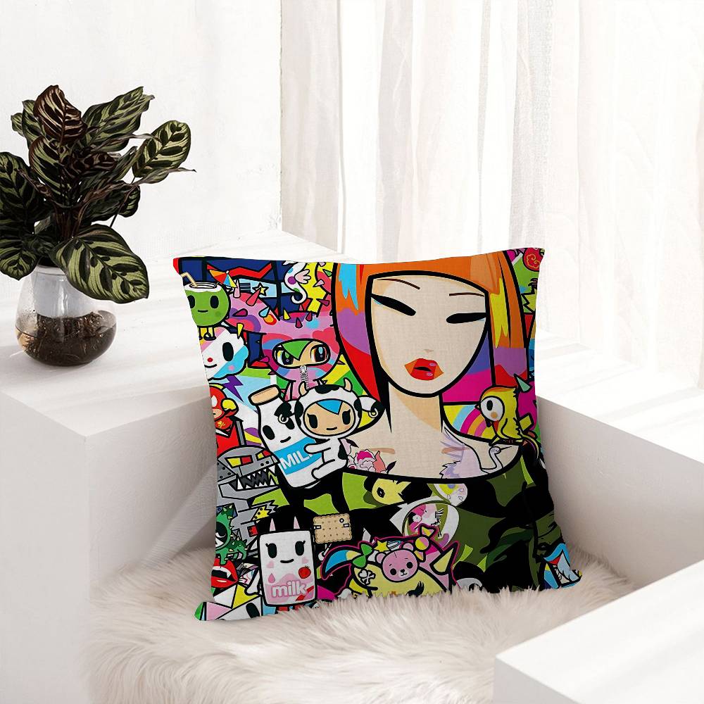 Japonia Anime T-Tokidokis Poszewka na Poduszkę Design Poszewka na Poduszkę Dekoracja Świąteczna Dekorati