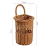 Rattan Weaving Chopstick Cage Wall Mounted Simulated Flower Decoration Hanging Basket Kitchen Tableware Storage Holder