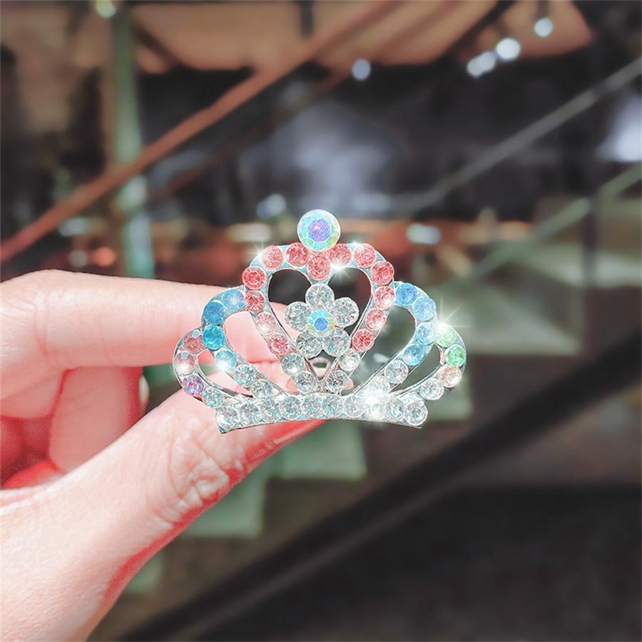 Neue Kinder Diademe Kronen Kleine Kinder Mädchen Strass Kristall Krone Herz Prinzessin Party Accessoires Haarschmuck Ornamente