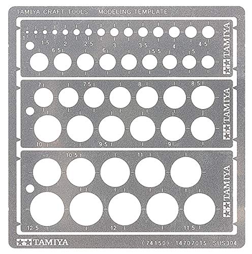 

Tamiya 74150 Круглый трафарет PE (3) 1-12,5 мм, Инструменты для творчества, Принадлежности для моделирования, 300074150