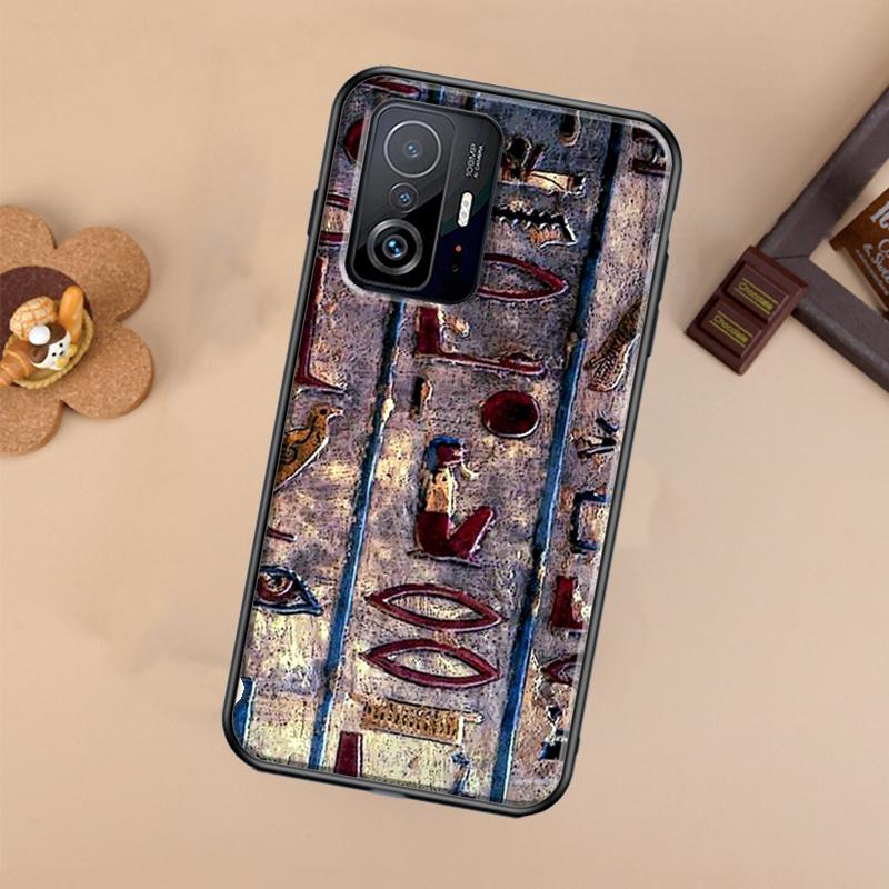 Egyptian Hieroglyphics Symbols Case For Xiaomi POCO X7 Pro X3 X5 X6 F3 F5 F6 M6 Pro 11T 12T 13T 14T Pro 13 14 Ultra Cover