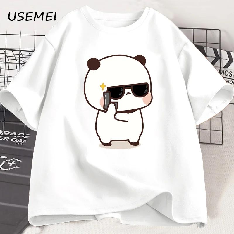 Bubu Dudu Couple Tshirt Bear Panda Are Spy Love Things Couple Do Tshirt Cute Matching Coton T-shirt Womgn Men Gift Valentines