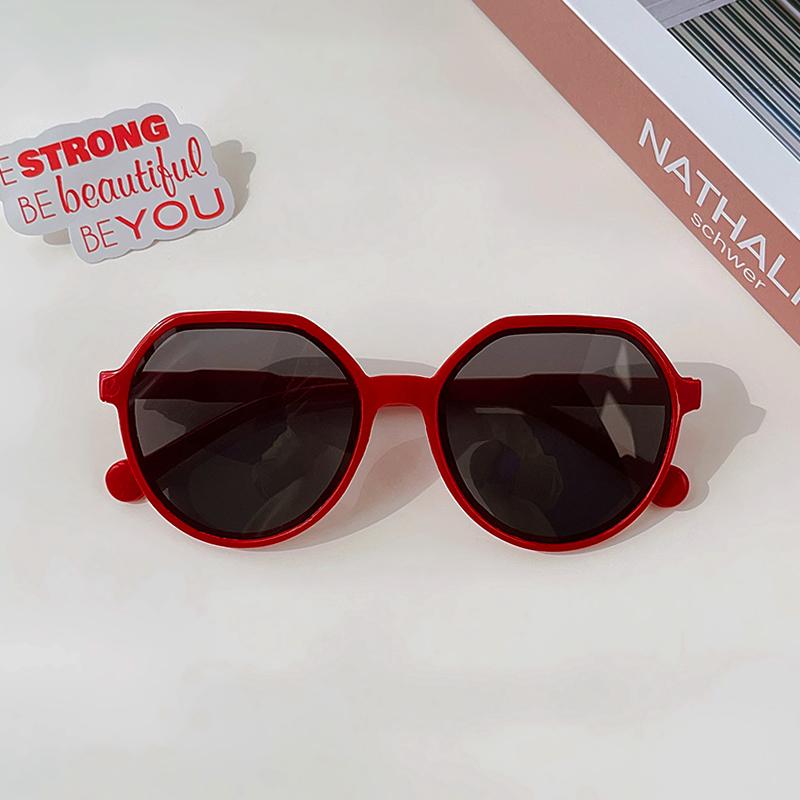 

New Children Vintage Solid Colors Square Circle Sunglasses UV400 Girls Boys Fashion Protection Sunglasses Kids Sun Glasses красный