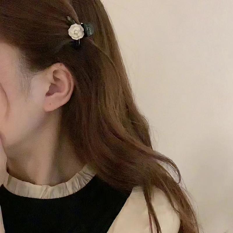 Lovely Flower Vintage Small Hair Claws For Women Girls Retro Dripping Oil Camellia Hairpin Hair Accessories Headwear Ornament