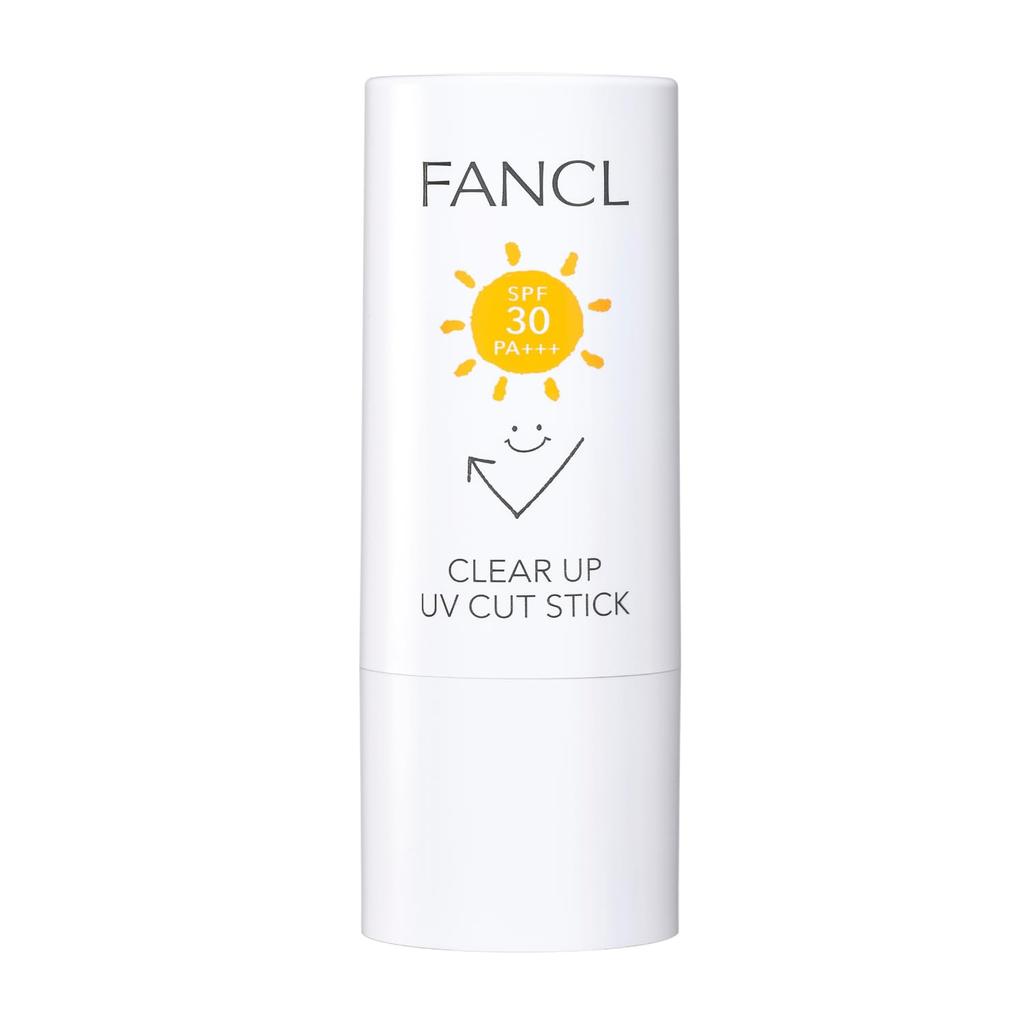 Fancl Clear-Up UV Cut Stick SPF30 PA+++ Sunscreen - Non-Chemical, Soap Removable, For Kids & Dry Skin
