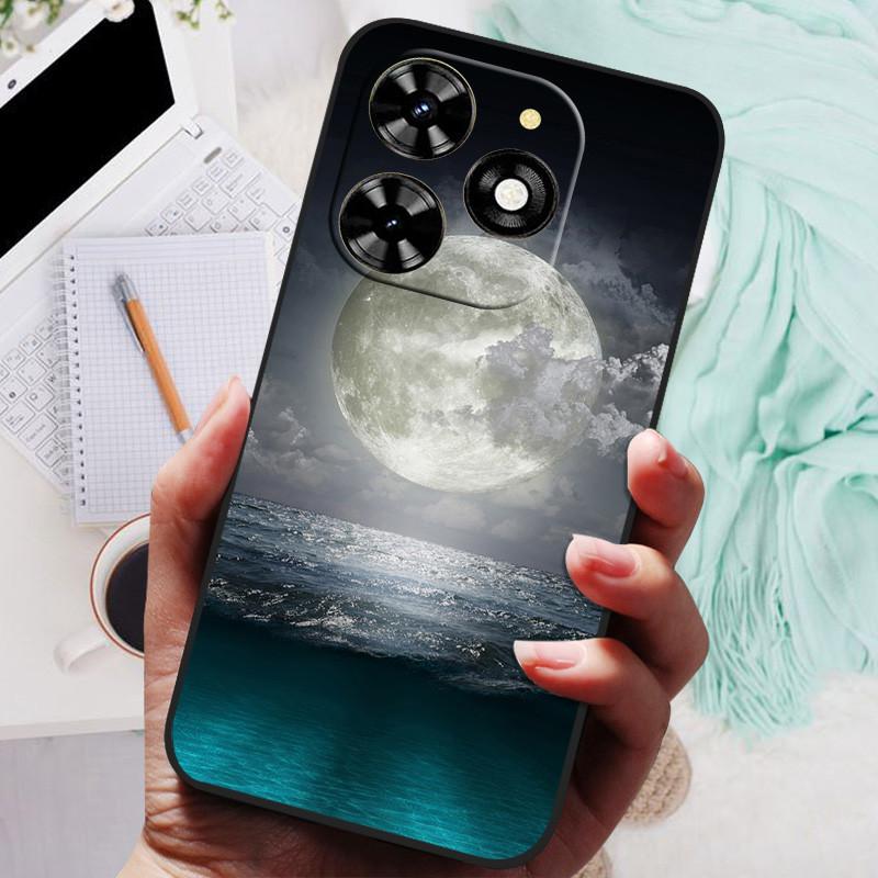 For Tecno Spark 20 Pro Case Black Silicone Bumper Wolf Lions Soft TPU Covers for Tecno Spark 20C 20 Funda Coque Spark20 KJ5