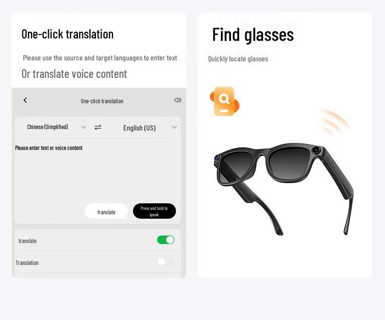 In-Stock JM91 Smart Sunglasses: AI Dialogue, Real-Time Translation, Camera, Photo, Call, Waterproof, Fashionable Design