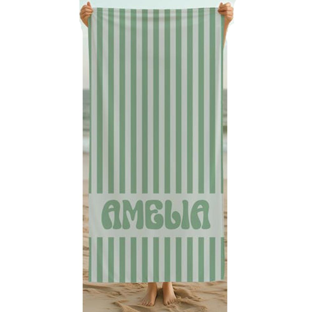 Personalized Beach Towel Custom Name/Logo Microfiber Towel Thin Quick Dry Absorbent for Beach Swimming Yoga Bath Sports